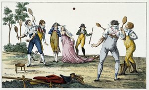 Den lange håndflaten - gravering, deb. 1800-tallet av Unknown artist