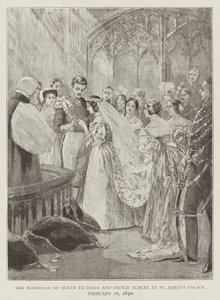 Ekteskapet til dronning Victoria og prins Albert av Unknown Artist