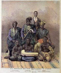 Oppdraget til kong Behanzin av Dahomey (dagens Benin) i Paris - i "" Le Petite Journal"" av 2. desember av Unknown artist