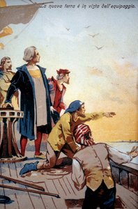 Den nye verden før mannskapet til Christopher Columbus (1492). av Unknown artist