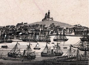 Den gamle havnen i Marseille i "Verden illustrerer 168 visninger"" Udatert (slutten av 1800-tallet) av Unknown artist