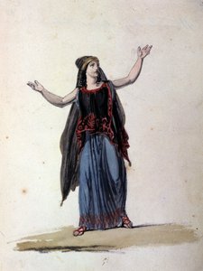 Heksen Medea etter syklusen til Argonautene. 1800-talls tegning. av Unknown artist