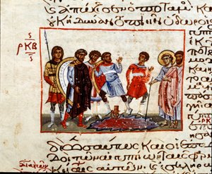 Sårene i Egypt: Nilens vann endret til blodminiatyr fra "Codex de l