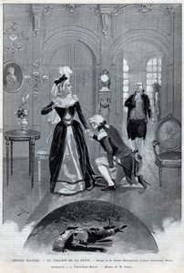 Teater berømt - "" Dronningens halskjede"" (Affære) drama av Pierre Decourcelle av Alexandre Dumas pere - "" Dronningens halskjede"" skuespill i 5 akter og 13 malerier, Paris, 31. januar 1895, Theatre de la Porte Saint-Martin av Unknown artist