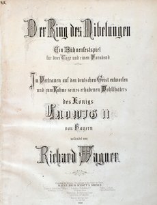 Tittelside til partituret til Der Ring des Nibelungen av Wagner av Unknown artist