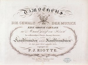 Tittelside til musikalsk partitur av Timotheus av GF Handel (1812) av Unknown artist