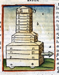 Skilpadde, tank - i "" De architectura"" av Vitruva fra 1630 av Unknown artist