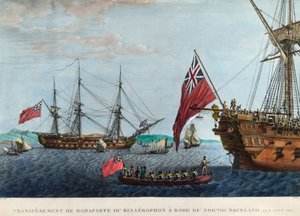 Overføring fra Napoleon 1. av Bellerophon til Northumberland 8. august av Unknown artist