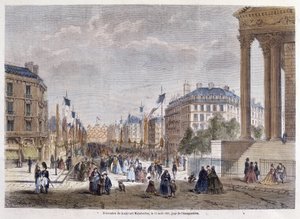 Transformasjoner av Paris under det andre imperiet, Haussmann Paris. Innvielse av Boulevard Malesherbes (Haussmann verk) av Unknown artist