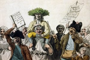 Triumf av Marat. Gravering fra 1800-tallet av Unknown artist