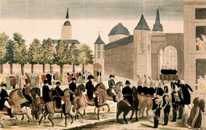 Triumferende inntog av Napoleons tropper i Madrid, 4. desember 1808 av Unknown artist