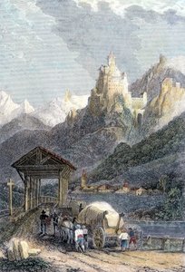 Trostburg slott i Tyrol. av Unknown artist