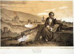 Ugo Foscolo (1778 - 1827), italiensk poet og romanforfatter, i Bellosgardo - i "" Storia d