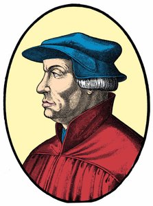 Ulrich or Huldrych Zwingli (1484-1531), Swiss religious reformer. av Unknown artist