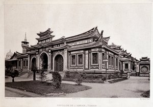 Verdensutstilling i Paris 1889 - Annam Pavilion, Tonkin. av Unknown artist