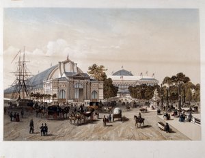 Universell utstilling fra 1855: Industripalasset - Litografi av Unknown artist