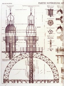 Øvre del (3. etasje) av Eiffeltårnet - industriell design av Unknown artist