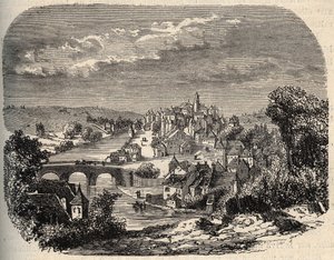 Uzerche - Correze - France - engraving in “” PATRIE”” - DESCRIPTION PECTUREQUIREQUE DE LA FRANCE EN 6 VOLUES BY LUCIEN HUARD - end 19th century av Unknown artist