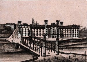 Wien (Wien), Østerrike: utsikt over arsenalet til prins Rudolphe og broen til Augarten. i "" Verden illustrerer 168 visninger"" Udatert (slutten av 1800-tallet) av Unknown artist