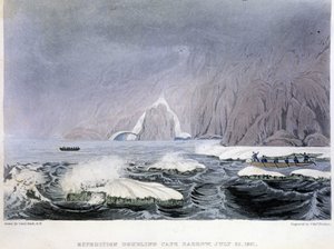 Utsikt over Cape Barrow - i "" Fortelling om en reise til kysten av Polarhavet i årene 1819-1821", av John Franklin, red. London av Unknown artist