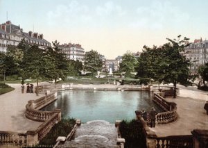 View of Dijon: square and square Darcy. Photochrome v. 1890. av Unknown artist