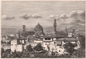 Utsikt over Firenze på XIX århundre av Unknown