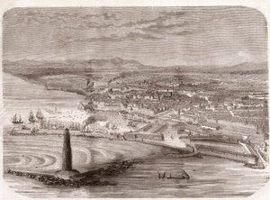 Utsikt over Livorno (Livorno - Toscana - Toscana) - Toscana - gravering 1860 av Unknown artist