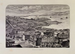 Utsikt over San Francisco på 1800-tallet av Unknown artist
