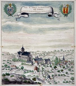 Utsikt over Sully Abbey, Touraine av Unknown artist