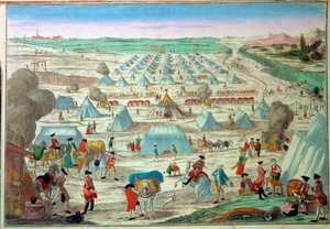 Utsikt over en militærleir i Preussen Gravering av Paris fra 1800-tallet, Armee Museum av Unknown artist