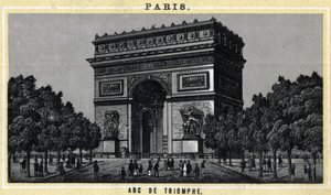 Utsikt over Triumfbuen i Paris. av Unknown artist