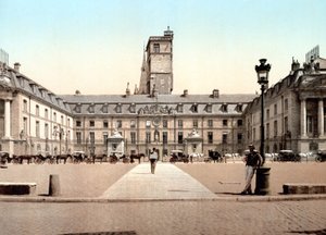 View of the City Hall in Dijon. Photochrome v. 1890. av Unknown artist