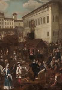 Utsikt over Grand Marche Verziere i Milano av Unknown Artist