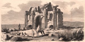 Utsikt over den romerske triumfbuen kalt Trajan i Algerie av Unknown