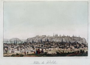 Utsikt over byen Fabolsk, Sibir. I "" Den gamle og moderne drakten"" av Unknown artist
