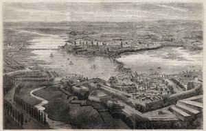 Utsikt over byen Mantua (Mantova, Mantua) på 1800-tallet av Unknown artist