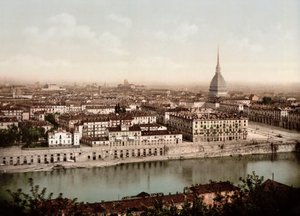 Utsikt over byen Torino (Torino) i Italia i 1890 av Unknown artist