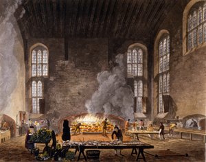 Utsikt over kjøkkenene til Christ Church, Oxford University. 1850 av Unknown artist