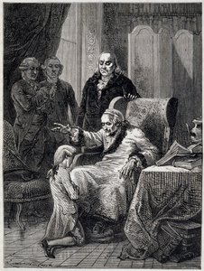 Voltaire benker Franklins barnebarn - i "" L