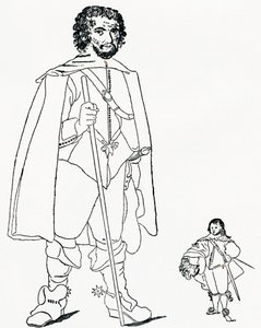 Walter Parsons og Sir Jeffrey Hudson, fra The Strand Magazine utgitt i 1894. av Unknown artist
