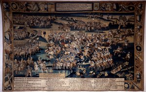 Religionskrig: "" Slaget ved Jarnac, død av Louis I av Bourbon, Prince of Conde (Bourbon-Conde) (1530-1569)"" Den motsetter seg den 13/03/1569 den protestantiske hæren til prinsen av Conde til den fra kongen av Frankrike kommandert av hertugen av Anjou. Ta av Unknown artist
