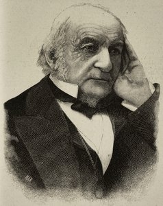William Ewart Gladstone (1809–1898), britisk politiker, gravering fra et fotografi av HS Mendelssohn fra L#39;Illustrazione Italiana, år XXI, nr. 11, 18. mars av Unknown Artist