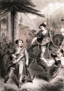 William Tell sies å ha skutt fogden Gessler i den patriotiske sveitsiske legenden av Unknown artist