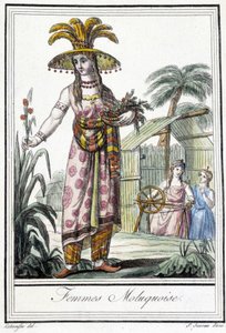 Kvinne fra Molukkene (Indonesia). av Unknown artist