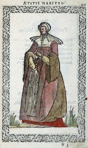 Woman Picarde - i "" Habits et effigies"" av Jean Sulperius av Unknown artist