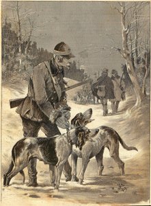 Wood hunting after the watercolour of Gide. 1892. av Unknown artist