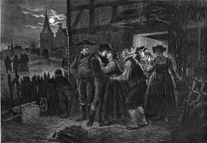 Unge Alsace emigrerte for å unnslippe prøyssisk militærtjeneste. av Unknown artist