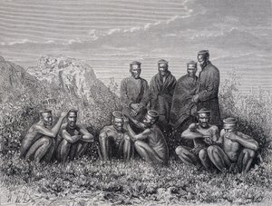 Zulu Cafres (Ring-Kop-stamme) av Unknown artist
