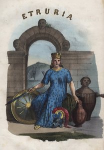 allegory of Etruria - engraving from “” Usi e Costumi di Tutti i Popoli dell