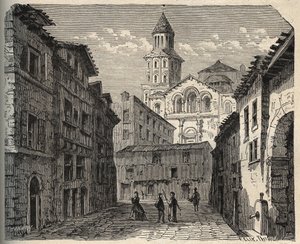 cathedrale Saint-Front - Perigueux - Dordogne - France - (Saint Front) engraving in “” PATRIE”” - DESCRIPTION PECTUREQUIREQUE DE LA FRANCE EN 6 VOLUES BY LUCIEN HUARD - end 19th century av Unknown artist